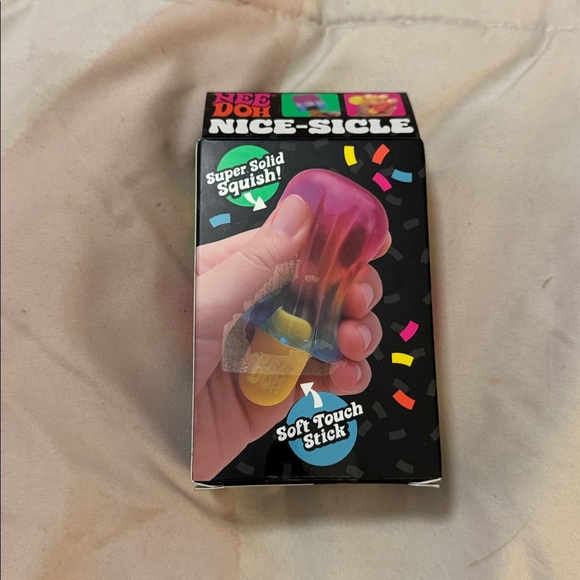 Nee Doh Nice-Sicle Super Solid Squish Popsicle Toy - Purple & Yellow - Picture 2 of 2